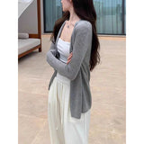KANING Thin Lazy Wind Long Outside The Open Shirt Women 2026 Autumn And Summer Women's New Knitted Coat Top