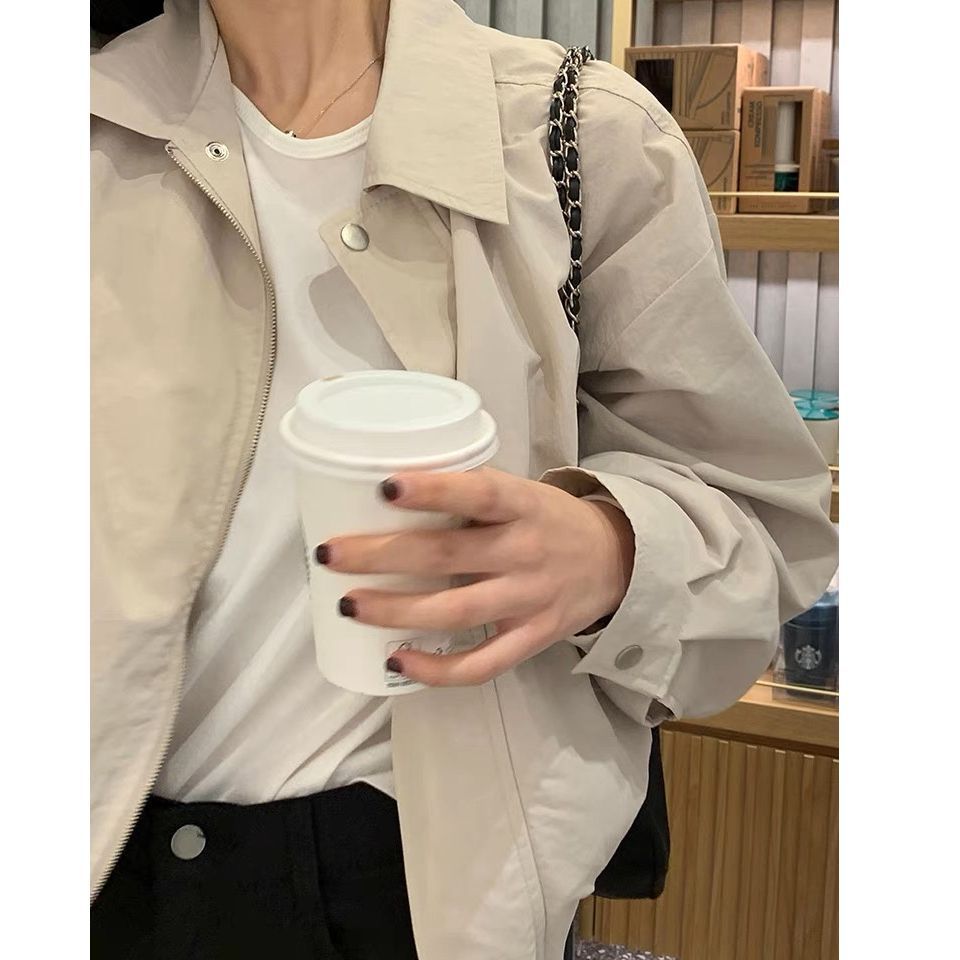 Jacket Workwear Blouse Spring And Autumn New High-End Temperament Pure Color Simple Casual Small Short Coat Woman