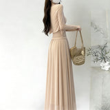 French Temperament Royal Sister Suit Dress Women 2026 Summer High-End Temperament Thin Sling Slings Open Shirt Half Dress Three-Piece