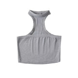 2025 Spring And Summer Pingkou Super Spicy Pure Lust Wind Slings Small Sexy Hanging Neck Bra Text Vest