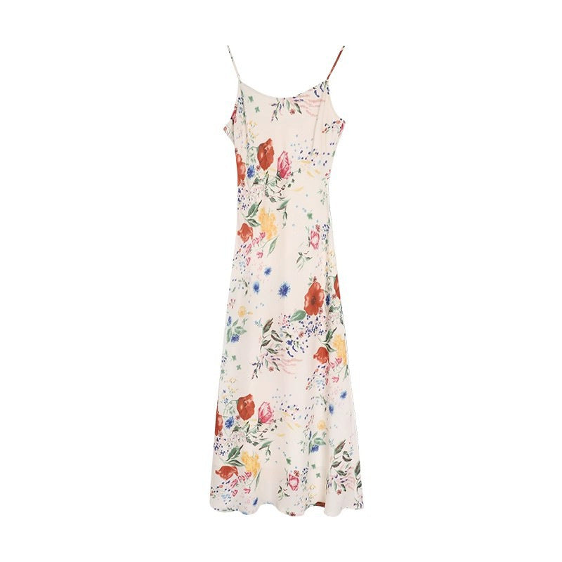 2025 New Tea Break French Broken Flowers With Joint Skirts Women's Summer Seaside Resort Beach Long Skirt