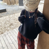 KANING Candy Round-Neck Knitted Shirt 2026 Autumn And Winter New Lazy Wind Casual Bottom With Sweater