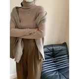 KANING Solid Color Pile Sweater Bottom Shirt 2026 Autumn And Winter New Sweet Wind Clear Pure Knitted Girl