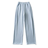 12 Color Loose Casual Foot Pants Women's Trousers Chic Dredging Sweatpants Straight Draw Rope Broad Leg Trousers Drag Floor Pants