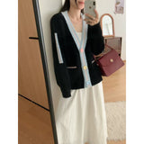 KANING Sweet And Gentle Knitted Cardigan 2026 Autumn New Women's Lazy Wind Loose Sweater Jacket