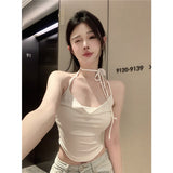 French Temperament Pure Windy Sexy Sling Vest Women's Summer Design Reveals The Umbilly Repair Body With A Short Blouse Tide