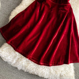 Temperament Hottie Sexy Low-Breasted Sling Dress Women's New Summer Design Sense A Word Short Skirt