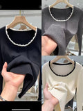KANING Retro-Colored Bottom-Up Knitted Shirt 2026 Autumn New French Temperament To Wear Sweater Inside