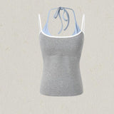 Purely Sexy Hottie Fake Two Sling Vest Women Summer New Slim Slimming Small Clad Top
