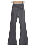 22366 New Winter Women's Wear Hair V Waist-Up Yoga Pants Casual Flared Trousers Women's Style