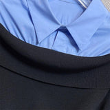 One-Word Shoulder-To-Shoulder Two-Piece Shirt Collar Top In The Spring 2025 New High-Intellectual College Style Slim Thin Knitwear