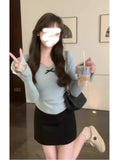 French Small Fragrant Lace Lace V-Neck Knitted Shirt Women Autumn And Winter Pure Lust Style Inside The Bottom Blouse