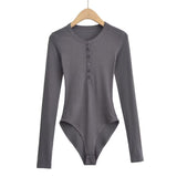 Hottie Wind Round Collar Button-Up T-Shirted Women's Summer Intrusion With Long-Sleeved T-Shirt