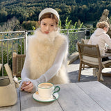 2026 Autumn And Winter High-End Light Luxury Imitation Goat Woolen Cotton Vest Women's Short Hairy Coat Top