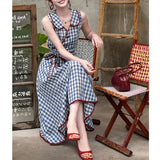 Vintage Sleeveless Lattice Dress Women 2026 New Summer Waist Thin French Dress