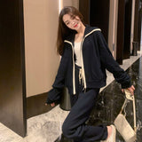 923 # Net Red Sports Set Female Autumn Student Korean Version Of Loose Fashion Leisure Two Sets Of Running Clothes