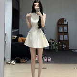 White Royal Sister Style Advanced Sensation A-Floor Dress 2025 New Sleeveless Design Sensing French Dresses Women's Summer