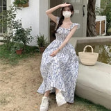 Small Flying Sleeve Dress Summer New Small Fresh French Gentle Strap Dress Repair Height Waist Thin Dress