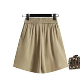 Shorts Women Summer Thin Loose Thin Ice Silk Cool Pants Small A Word Casual Broad Leg Pants High Waist