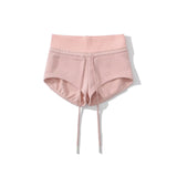 Hottie Summer High-Waisted Ass Slings Ultra-Short Hot Pants Beach Pants Fitness Leisure Arc Leg Length