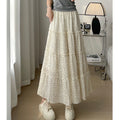 Wave Half Skirt Summer Thin New High-Waist A Skirt With Small Skirt Long Skirt Yang
