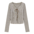 Vintage Strap Design Long-Sleeved T-Shirt Women's Early Autumn Blouse Texture Sweet Thin Inside Bottom Shirt