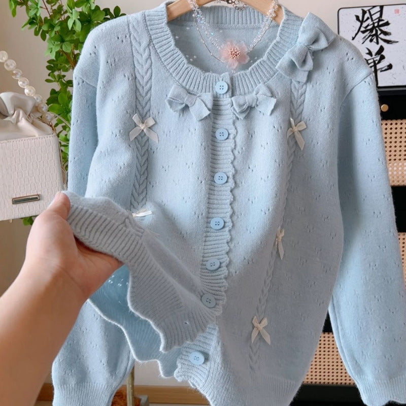 3.2/New In Spring XUAN XIAO JIE Cute College Wind-Bunter Knitted Jersey Coat Woman