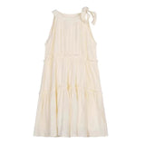 French Temperament Obedient Girl Sleeveless Hanging Neck Dress Summer New A-Word Princess Dress