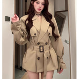 French Kaqi Short Wind Coat Woman Autumn Small Man To Show Thin Temperament Royal Sister Casual Top