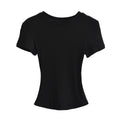 Flat-Up Base T-Shirt Thread Round-Neck Short-Sleeved Bottom Shirt Showing Skinny Short-Sized Hottie