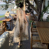 Cong Noi Girl New Chinese Hanging Neck Dress Feel Temperament To Close The Shoulder Of The Holiday Country Style Skirt