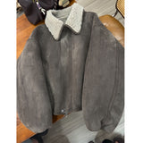 Fur One Skin Lamb Wool Coat Woman 2025 Autumn And Winter New Small Retro High-End Feel Lamb Velvet