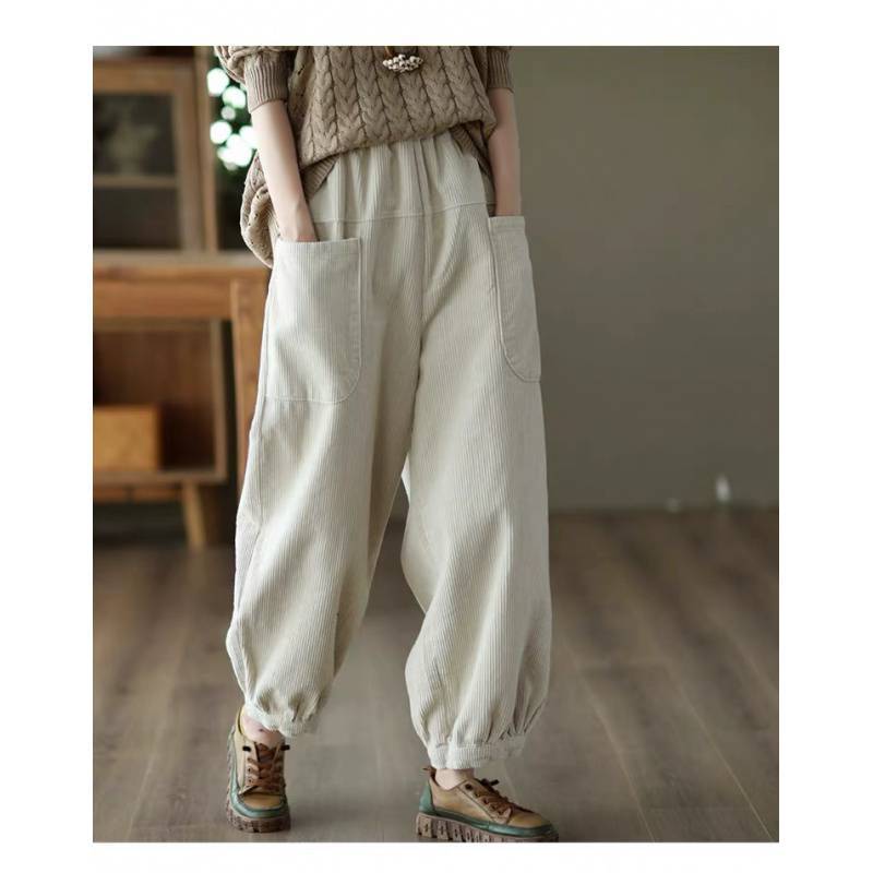 Autumn And Winter Wicked Women's Pants Retro Art Loose Thin Harlan Trousers Fat Leg Lanterns