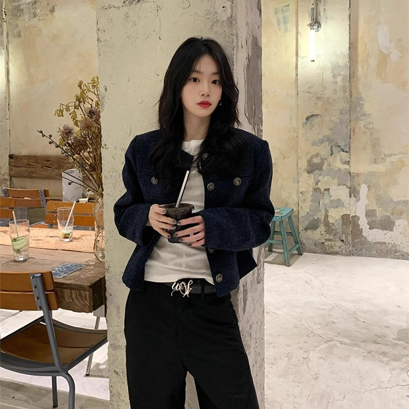 French Temperament Small Scented Coat Woman 2025 Autumn High-End Feeling Super Good-Looking Small Short Cardigan Blouse Tide