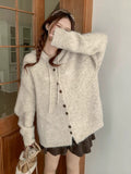 KANING Hooded Knitted Cardigan Women's New Languile Wind Solid-Colored Sweater Jacket In Autumn 2026