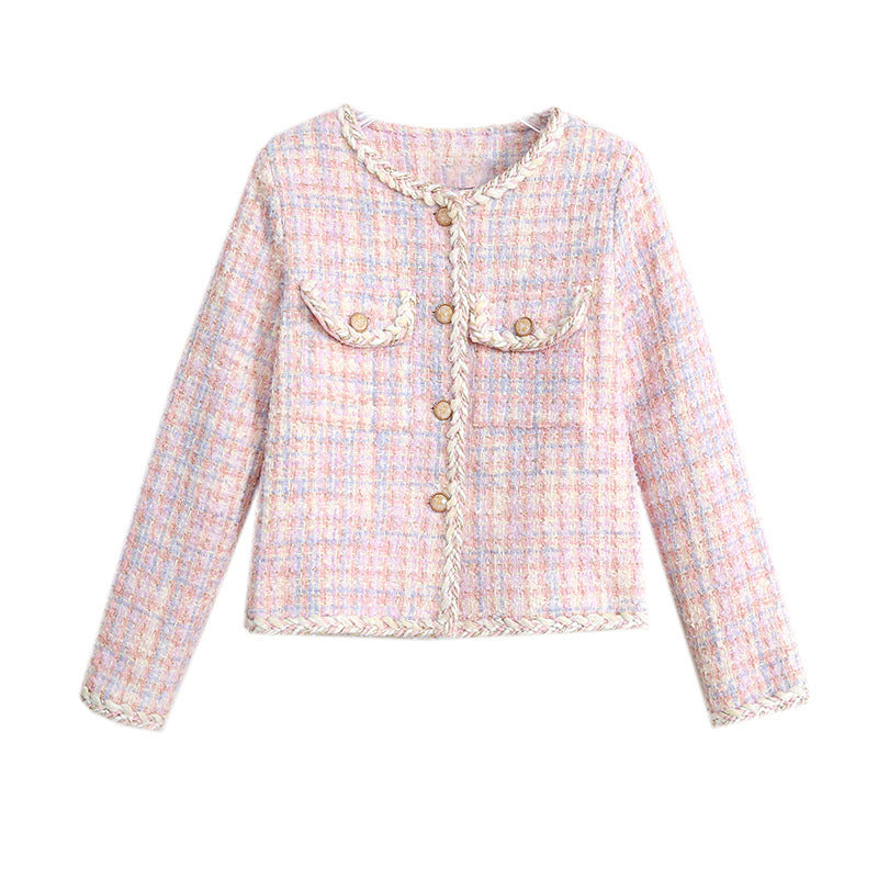 Temperament Famous Short Small Fragrant Coat 2026 Autumn New French Body Repair Coarse Flowers This Small Man Top