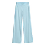 Purely Want Girl V Waist Zipper Display Thin Leg Trousers Leg Long Vertical Trousers Home Comfortable Yoga Pants