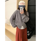 Kaning Hooded Double Zipper Sweater Coat Women Autumn And Winter Lazy Wind Niche Design Short Knitted Open Shirt Woman