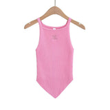 Spice Girls Summer The Same Vest Sling Flat Mouth Knit Triangle Under The Helid Elastic Slimming Bottom Thin
