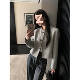 Temperament Famous Lady Small Fragrant Coat Woman 2026 Spring And Autumn New High-End Sense Retro Round Neck Tuff Top Woman