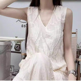 French Light Luxury Temperament Vest With A Collar Dress With A New Design For Women's Summer With A Loose-Render A-Word Dress