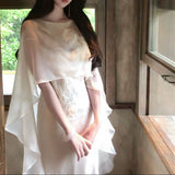 New Chinese Three-Dimensional Embroidered Dress Flowing Cloak Design Banquet Dress Dress 2026 Summer