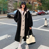 2026 Autumn And Winter New Loose Long-Term Lamb Wool Coat Women Thick Hooded Hooded