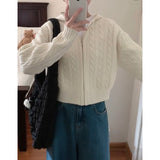 LEKA Korean Version Of The Jasmine Hooded Zip Knitted Cardigan 2026 Autumn And Winter New Women's Short Sweater Coat Top