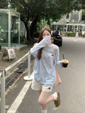 Casual Crash Striped T-Shirt Sunscreen 2026 Women's Spring And Autumn Niche Design With Thin Striped Long-Sleeved Top