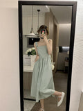French Suspension Dress Women's Summer 2025 New Slimming Back Temperament A-Character Skirt