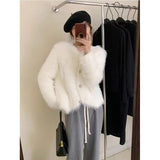 KANING Small Fragrant Wind Imitation Water Velvet Knitted Jacket Women 2026 Autumn And Winter New French High-End Sweater Cardigan