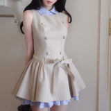 Gao Zhimu French Gold Wind Double Buckle Dress Women 2026 Summer New Waist Thin Tact Dress