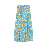 Rope-Smeared Waistcoat Female + Blue Broken Flower Skirt Summer New Seaside Holiday Style Two Sets
