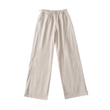 Spice Girls White Striped Straight-Fitting Casual Sports Arc Design Niche Loose Trousers Drag Ground Leg Length